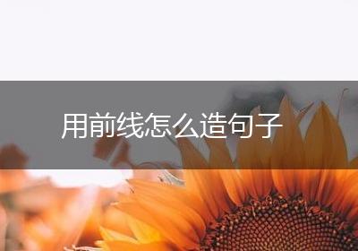 用前线怎么造句子