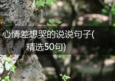 心情差想哭的说说句子(精选50句)