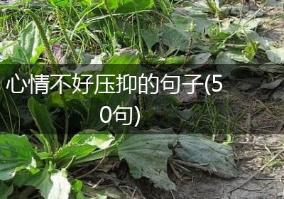 心情不好压抑的句子(50句)
