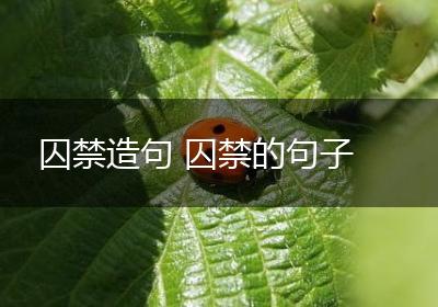 囚禁造句 囚禁的句子