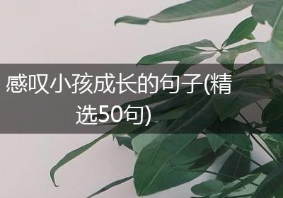 感叹小孩成长的句子(精选50句)
