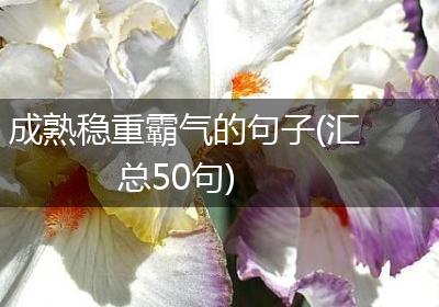 成熟稳重霸气的句子(汇总50句)