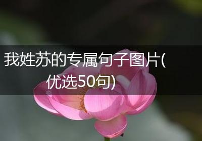我姓苏的专属句子图片(优选50句)