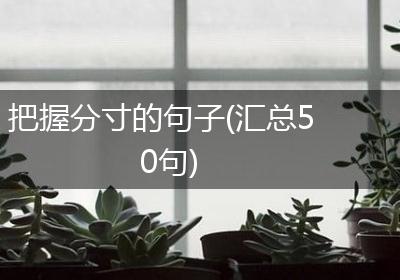 把握分寸的句子(汇总50句)