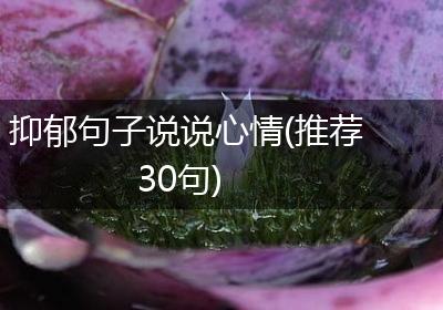 抑郁句子说说心情(推荐30句)