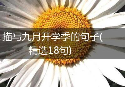 描写九月开学季的句子(精选18句)