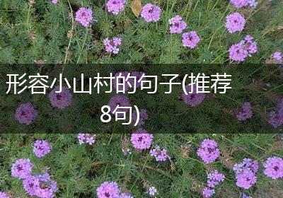 形容小山村的句子(推荐8句)