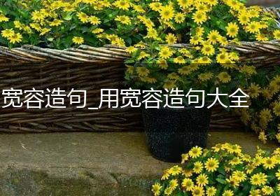 宽容造句_用宽容造句大全