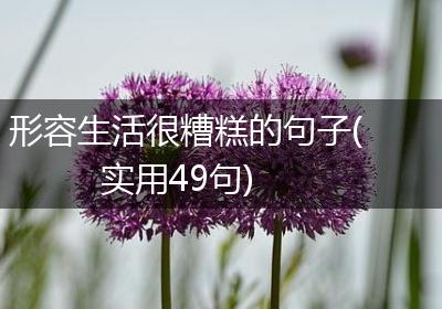 形容生活很糟糕的句子(实用49句)
