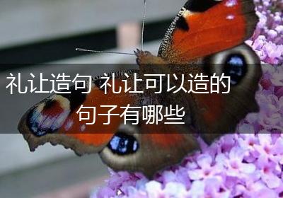 礼让造句 礼让可以造的句子有哪些