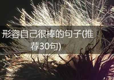形容自己很棒的句子(推荐30句)