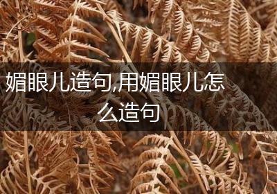 媚眼儿造句,用媚眼儿怎么造句