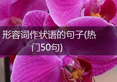 形容词作状语的句子(热门50句)