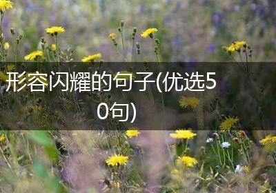形容闪耀的句子(优选50句)