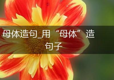 母体造句_用“母体”造句子