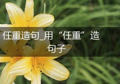 任重造句_用“任重”造句子