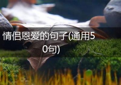 情侣恩爱的句子(通用50句)