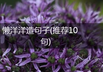 懒洋洋造句子(推荐10句)