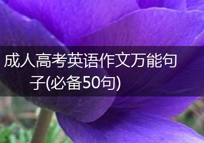成人高考英语作文万能句子(必备50句)