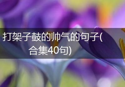 打架子鼓的帅气的句子(合集40句)