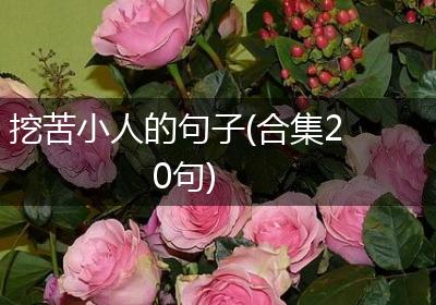 挖苦小人的句子(合集20句)