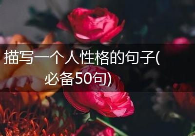 描写一个人性格的句子(必备50句)