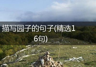 描写园子的句子(精选16句)