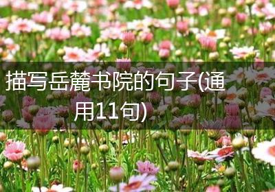描写岳麓书院的句子(通用11句)
