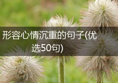 形容心情沉重的句子(优选50句)