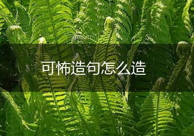 可怖造句怎么造