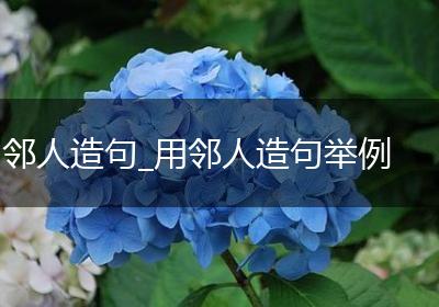 邻人造句_用邻人造句举例