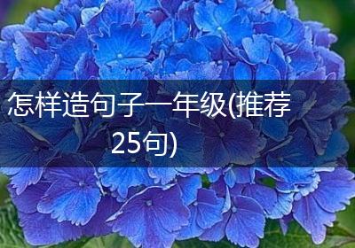 怎样造句子一年级(推荐25句)