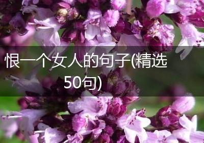 恨一个女人的句子(精选50句)