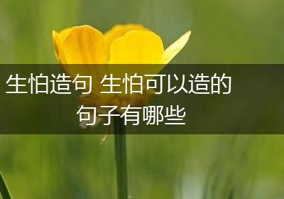 生怕造句 生怕可以造的句子有哪些