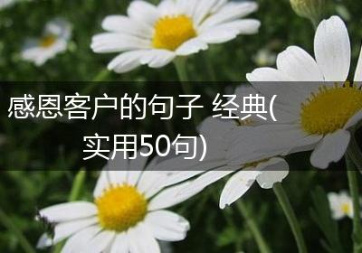 感恩客户的句子 经典(实用50句)
