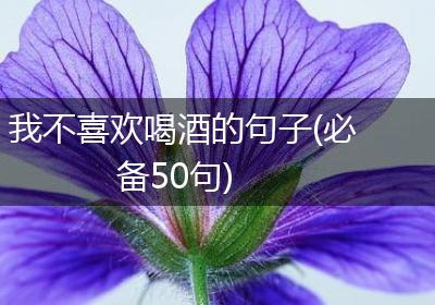 我不喜欢喝酒的句子(必备50句)