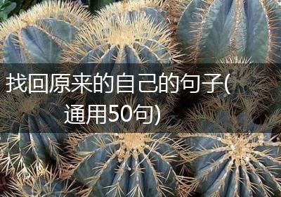 找回原来的自己的句子(通用50句)