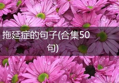 拖延症的句子(合集50句)