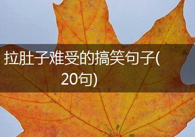 拉肚子难受的搞笑句子(20句)