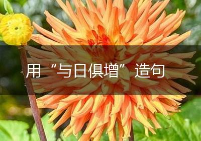 用“与日俱增”造句