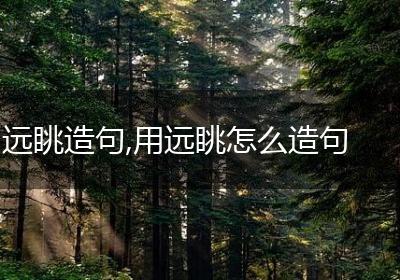 远眺造句,用远眺怎么造句