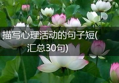 描写心理活动的句子短(汇总30句)