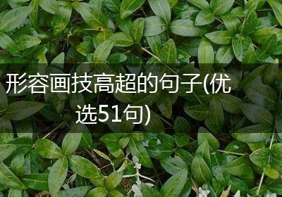 形容画技高超的句子(优选51句)