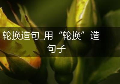 轮换造句_用“轮换”造句子