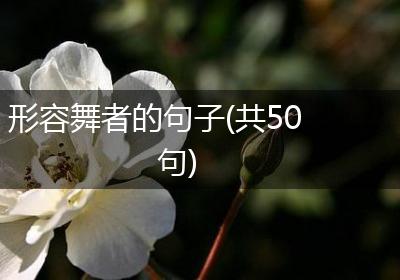 形容舞者的句子(共50句)