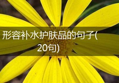 形容补水护肤品的句子(20句)