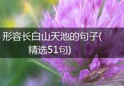 形容长白山天池的句子(精选51句)