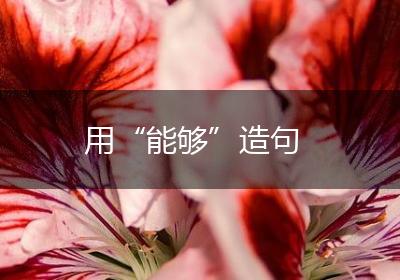 用“能够”造句