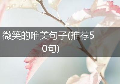 微笑的唯美句子(推荐50句)