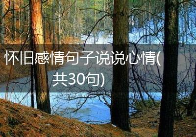 怀旧感情句子说说心情(共30句)